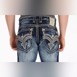 Rock Revival Bob Straight Mens Jeans Size 36